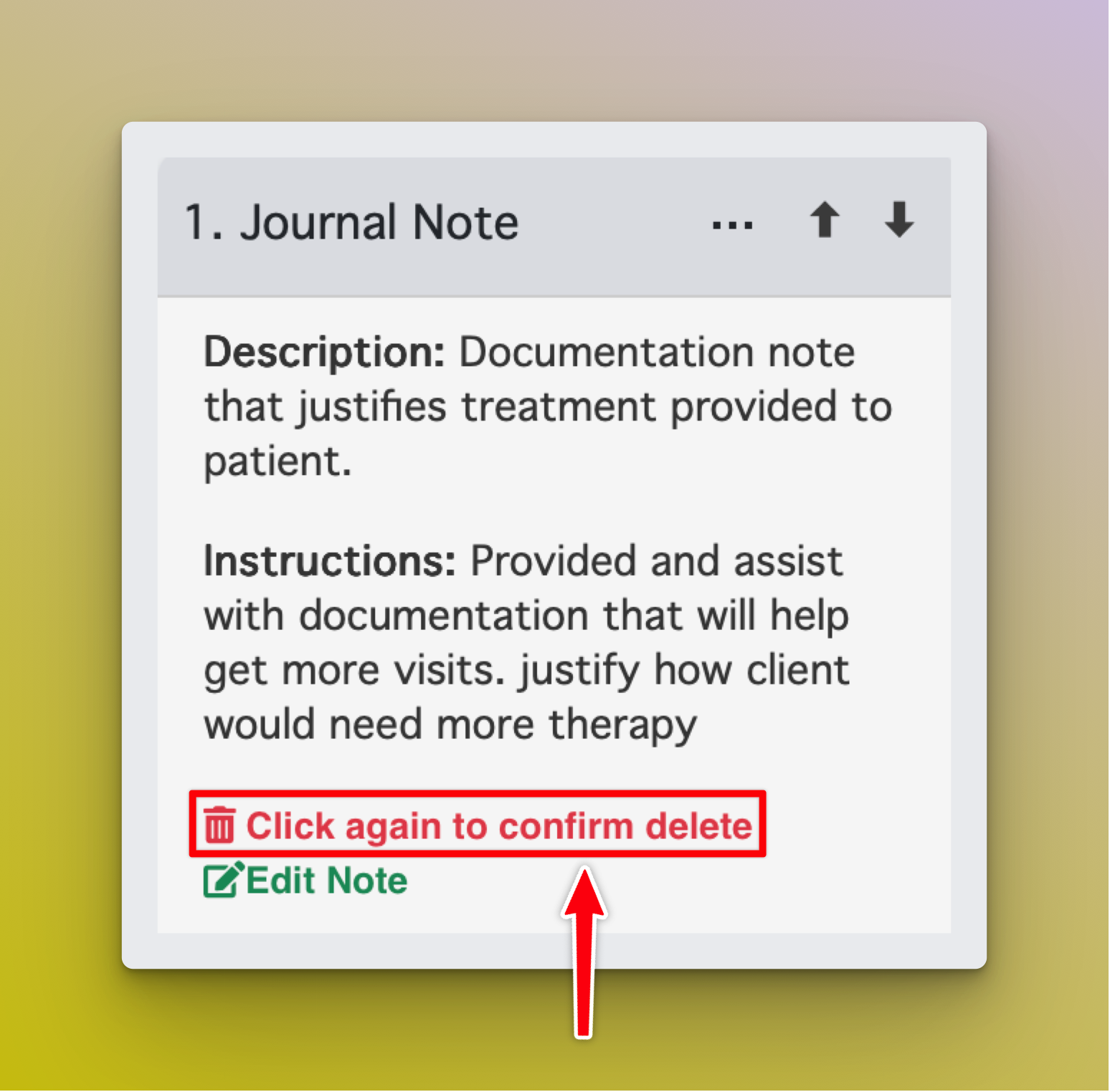 Delete Note