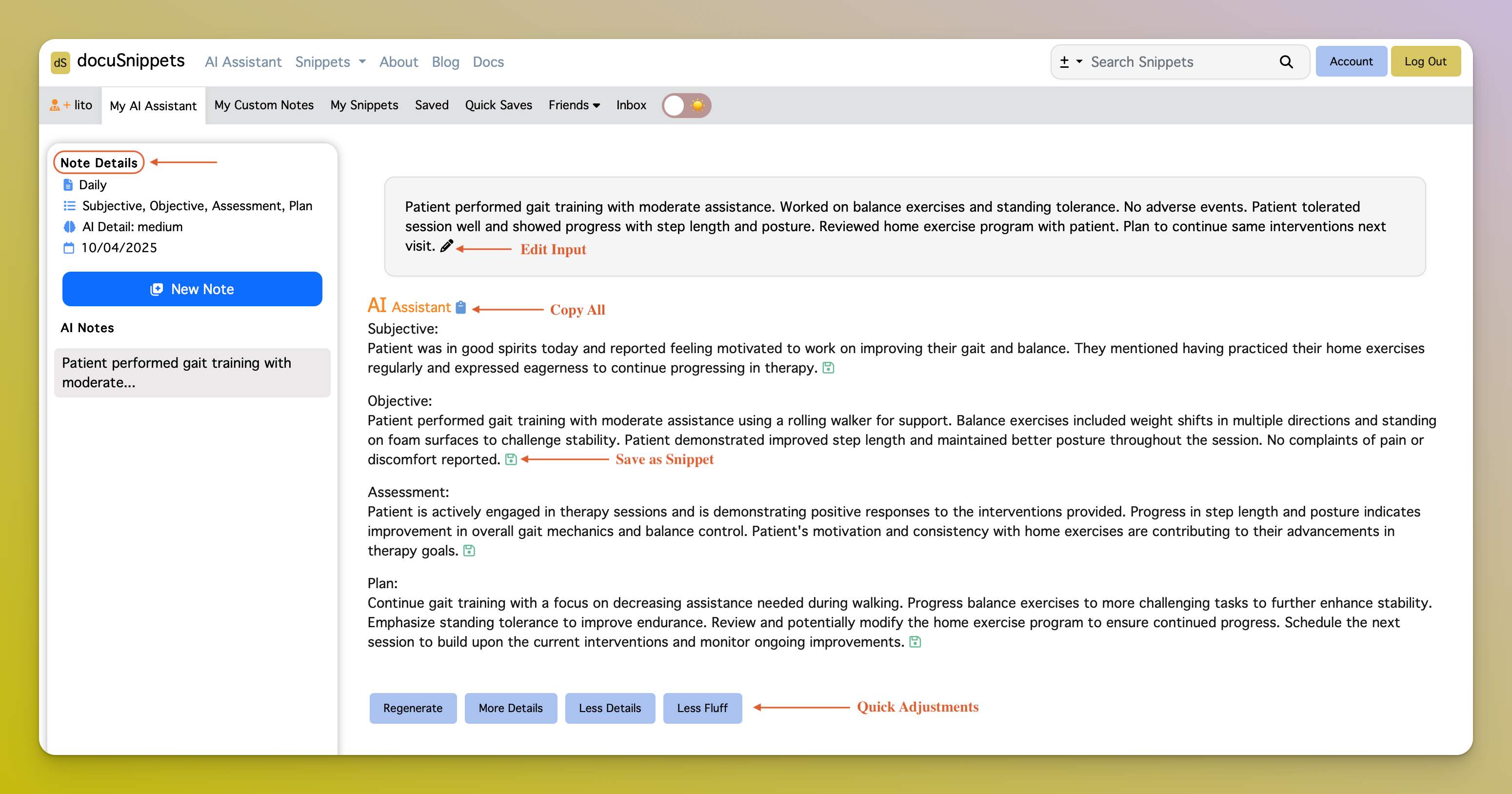 AI documentation Response