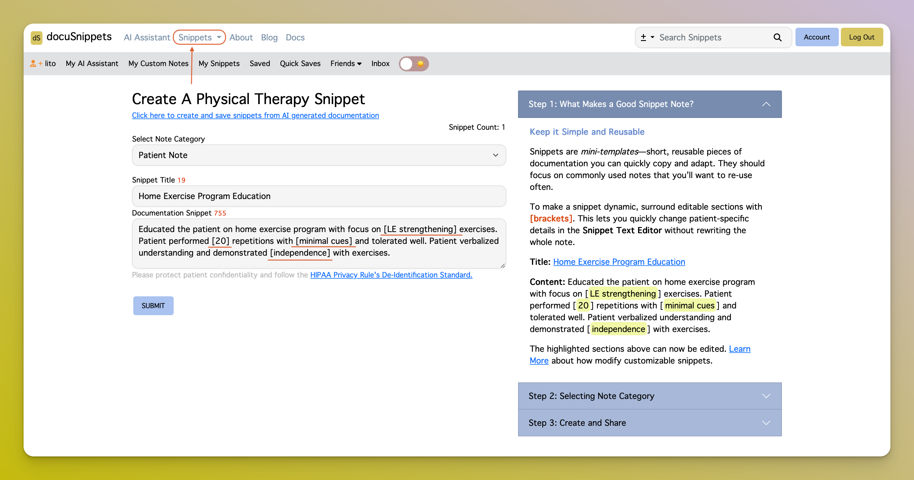 AI documentation Response